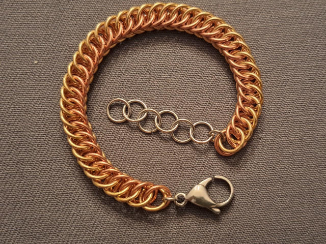 Brass and Copper Half Persian 4 in 1 Bracelet