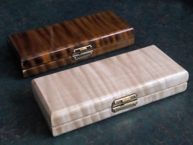 Dual Chamber Tiger Maple Whistle Cases